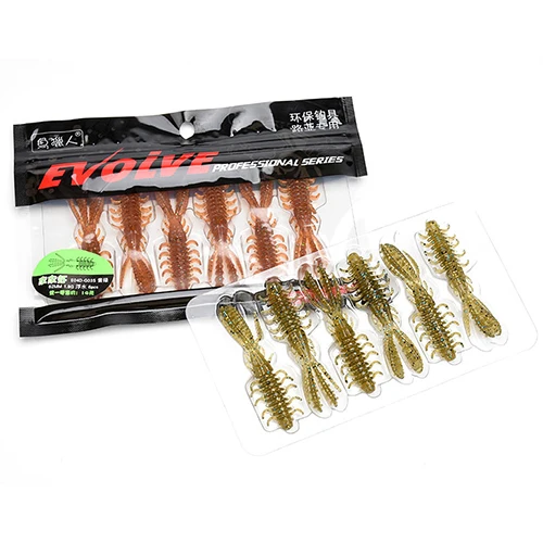 LUTAC 1.8g 3g TPE Pipi Soft Shrimp 6 Colors Floating Water Bass Lure Swim Bait With Flavor