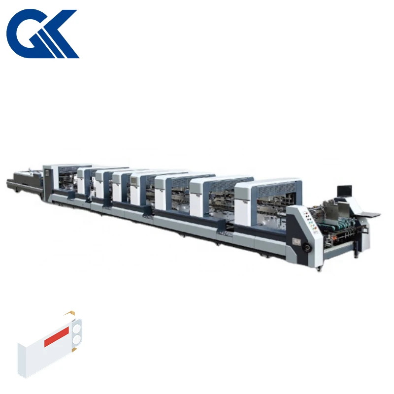 4 and 6 corner vegetable cardboard paper box folder gluing box making machine(GK-650/800/1100XL)