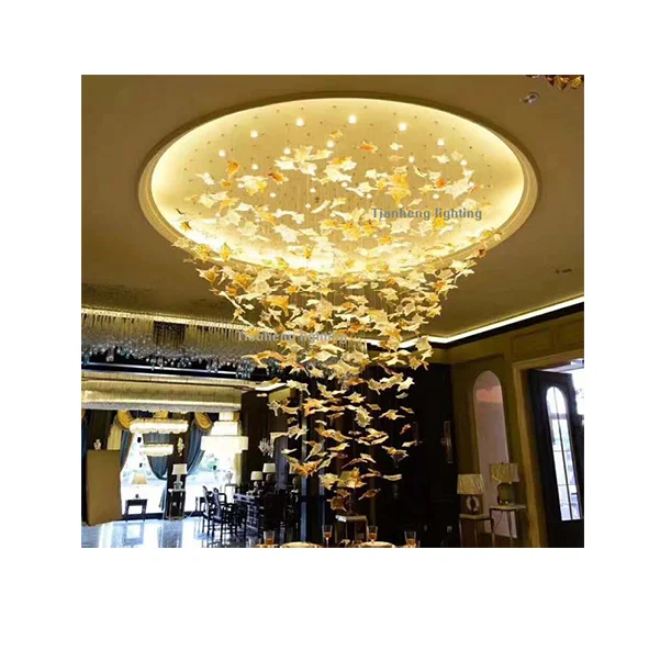 Factory Hot Sale Luxury Crystal Hotel Project Lights Modern Large Ceiling Decoration Chandelier