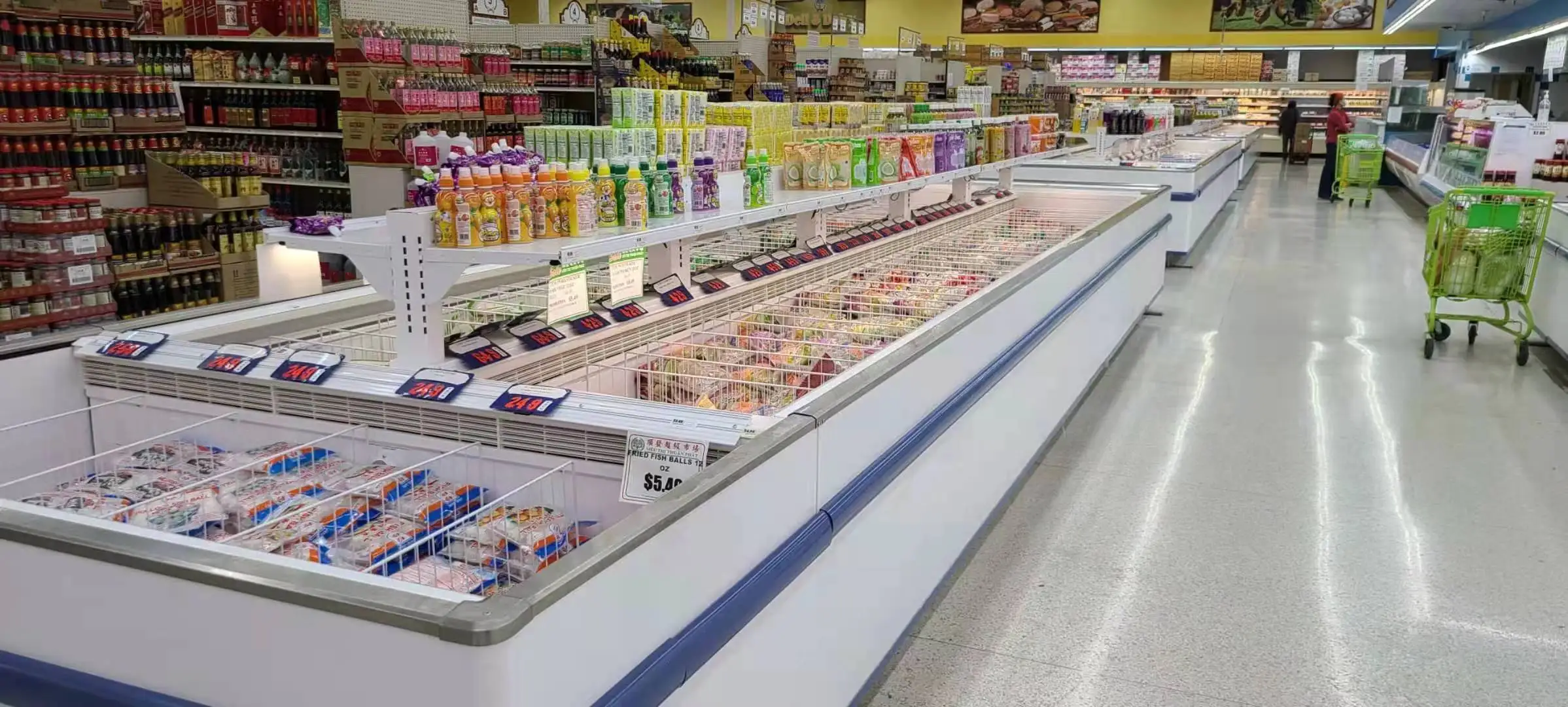 Dual Glass Island Case supermarket display freezer/island showcase freezer