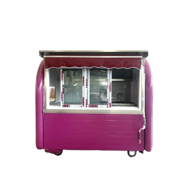 Multi-functional food cart outdoor food kiosk for night market food truck hot dog Hamburger ice cream  cart