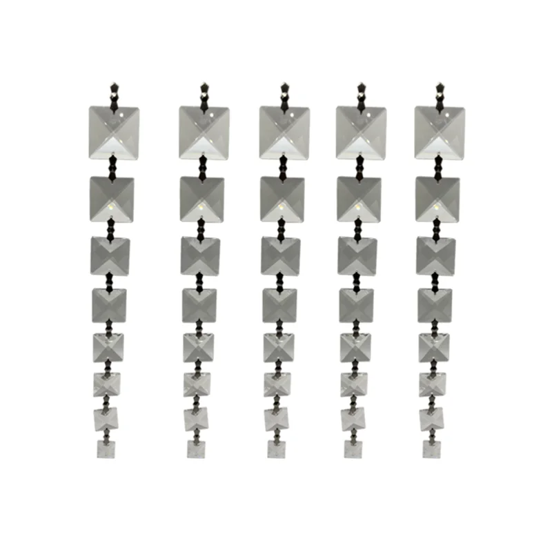 Оптовая продажа, хрустальная люстра разных размеров, Квадратные бусины, хрустальные шторы, цепочки, бусины