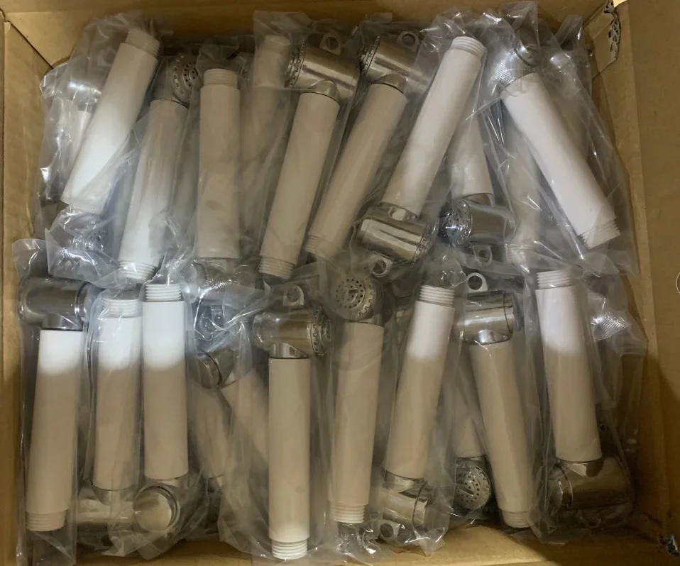 JB-22B chrome and white plastic bathroom shattaf ABS handheld bidet sprayer for toilet wc