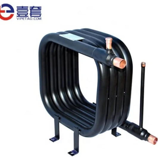 
coil evaporator/spiral coil condenser/water cooler parts and stainless steel tube copper fin 