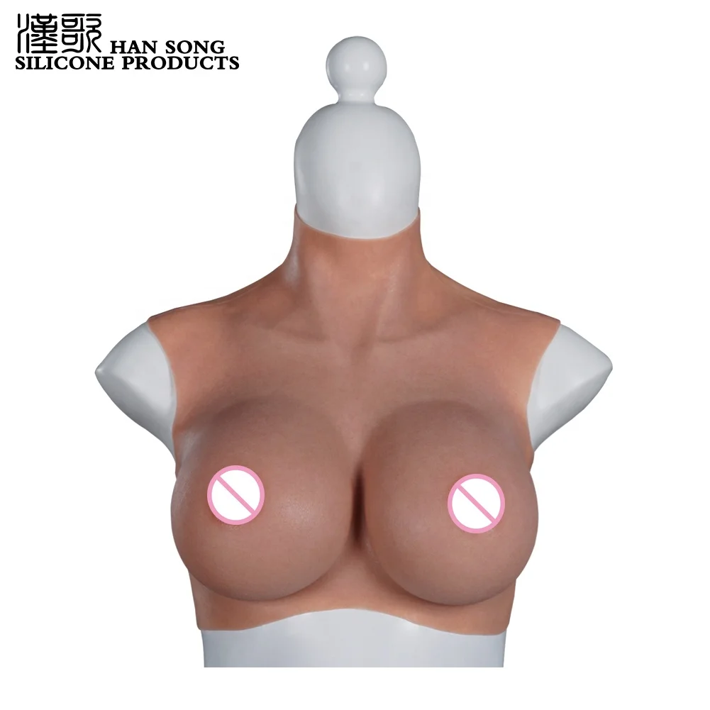 G cup Silicone Breast Forms Transgender Latex Boobs Drag Queen Fake Boobs Breastplate