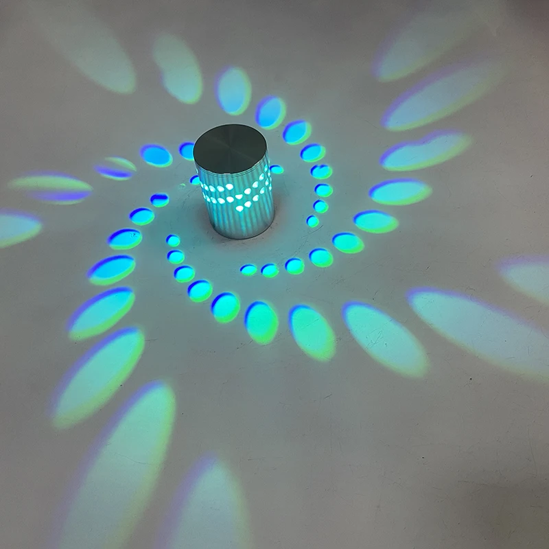 3 Вт RGB настенный светильник внутреннего освещения светодиодная декоративная лампа в форме цветка