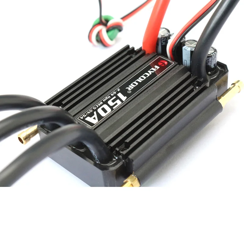 Водонепроницаемый Бесщеточный Регулятор Скорости Flycolor 150A ESC 2-6S Lipo с BEC 5,5 В/5A система водяного охлаждения для радиоуправляемой лодки