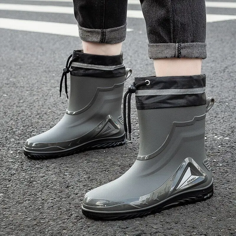 New Style Rubber Non-slip Outdoor Kitchen Shoes Work Men Rain Boot