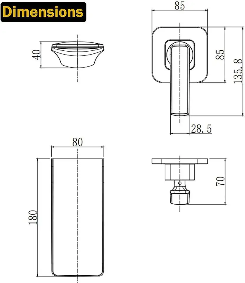 Wall Mounted Gold and White Tap Bathroom Single Handle Sink Faucet Waterfall Split Solid Brass Hot and Cold Mixer