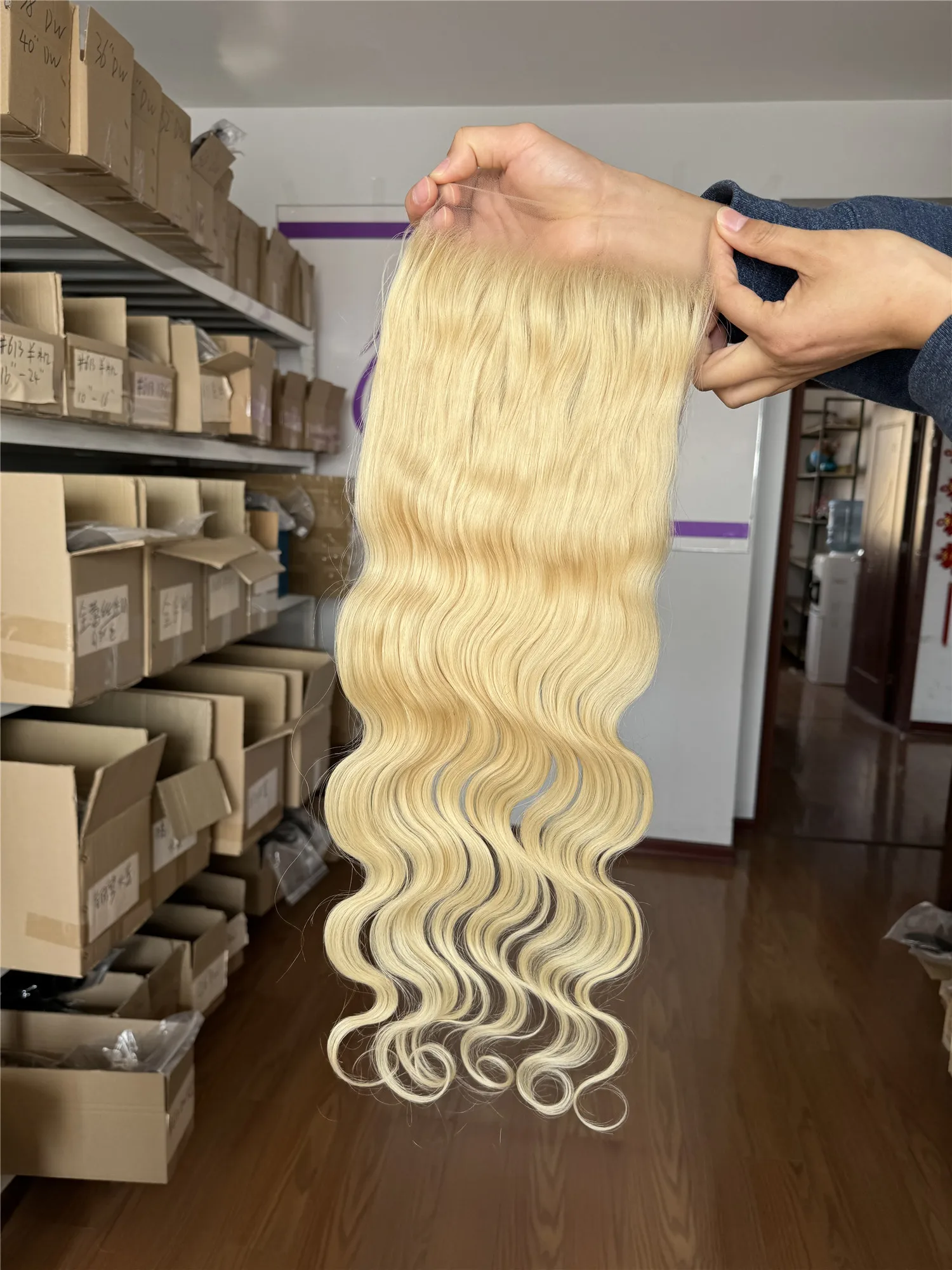 blonde hair closures 613 hd lace closure 6x6' base size virgin remy human hair style