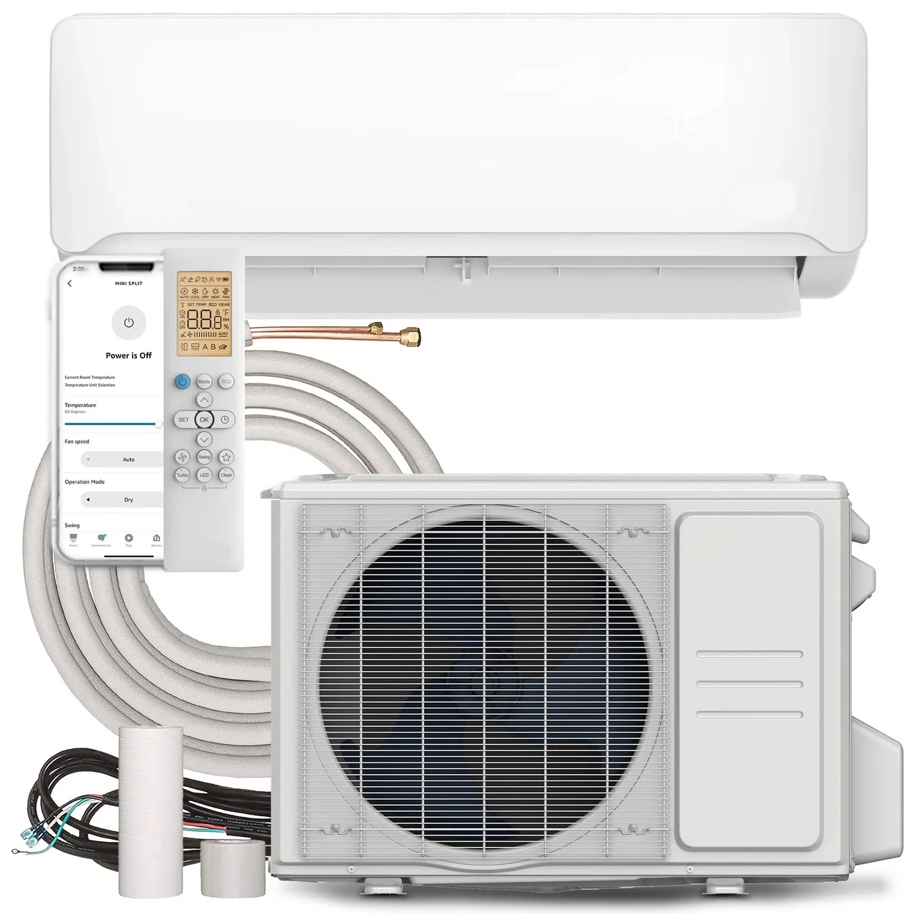 Лидер продаж 12000 BTU Wi-Fi подключенный бытовой умный мини-сплит-Кондиционер