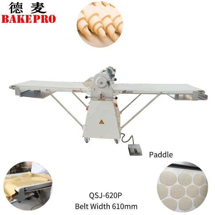 BAKEPRO automatic dough sheeter table top Brot und Croissants backen electric pastry dough sheeter