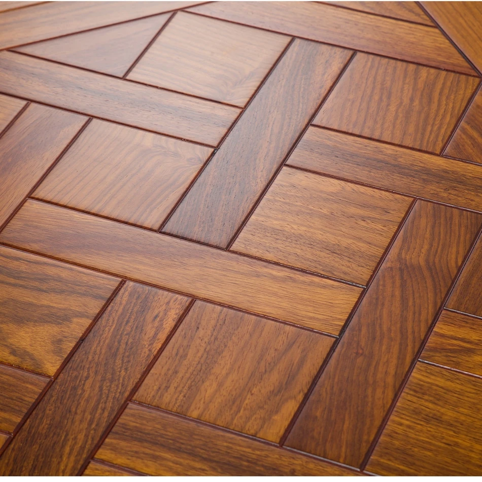 Solid Wood Interior Hardwood Flooring Smooth Walnut Flooring Waterproof Wood Floor