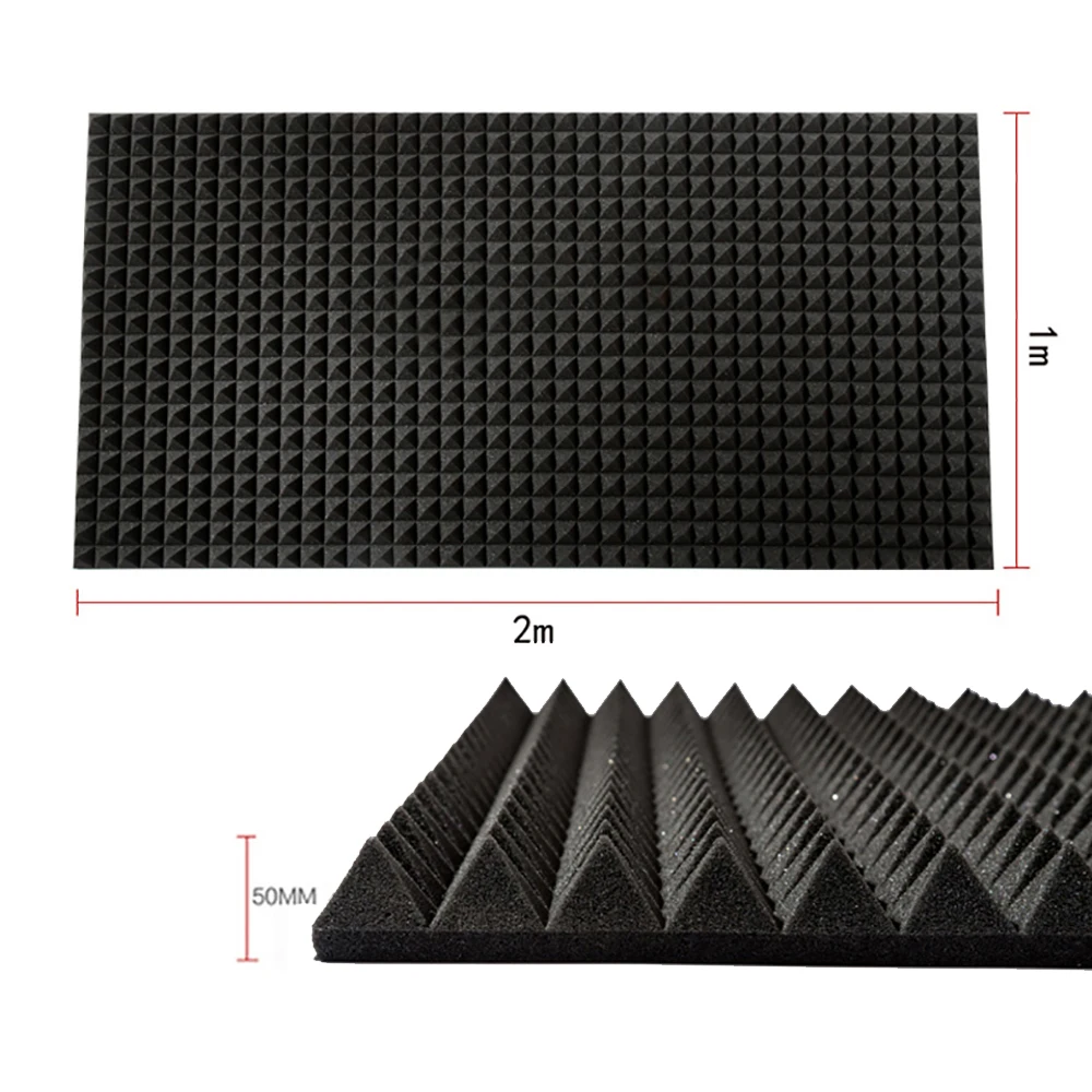 Hot Sale Polyurethane Sound Dampening Pyramid Shape Foam Panels Studio Record Acoustic Foam Soundproofing