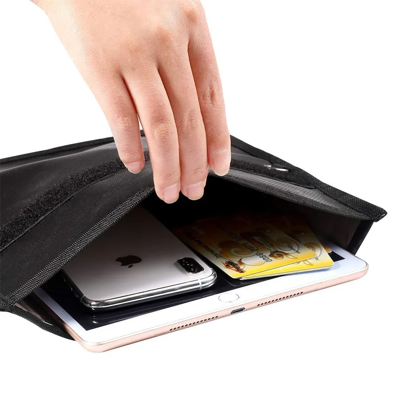 Signal Blocking Jammer Bag Key Fob Protector Fireproof Waterproof Faraday Pouch Bag Prevents Theft Tracking for Tablets Laptop