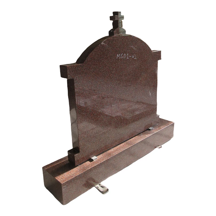 Cheap China Wholesalers Red And Natural Granite Monument Headstone Memorial Stone Tombstone