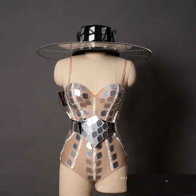 LED Costume Cosplay Futuristic Light Up Clothing Women Luminous Show Party Dance Rave Outfit Robot Gogo Dancer Fancy Wear