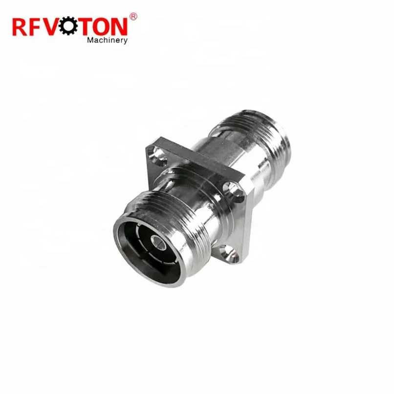 Радиочастотный адаптер 4 3/1 0 mini din female/jack Отверстия Фланец до 3/10 female