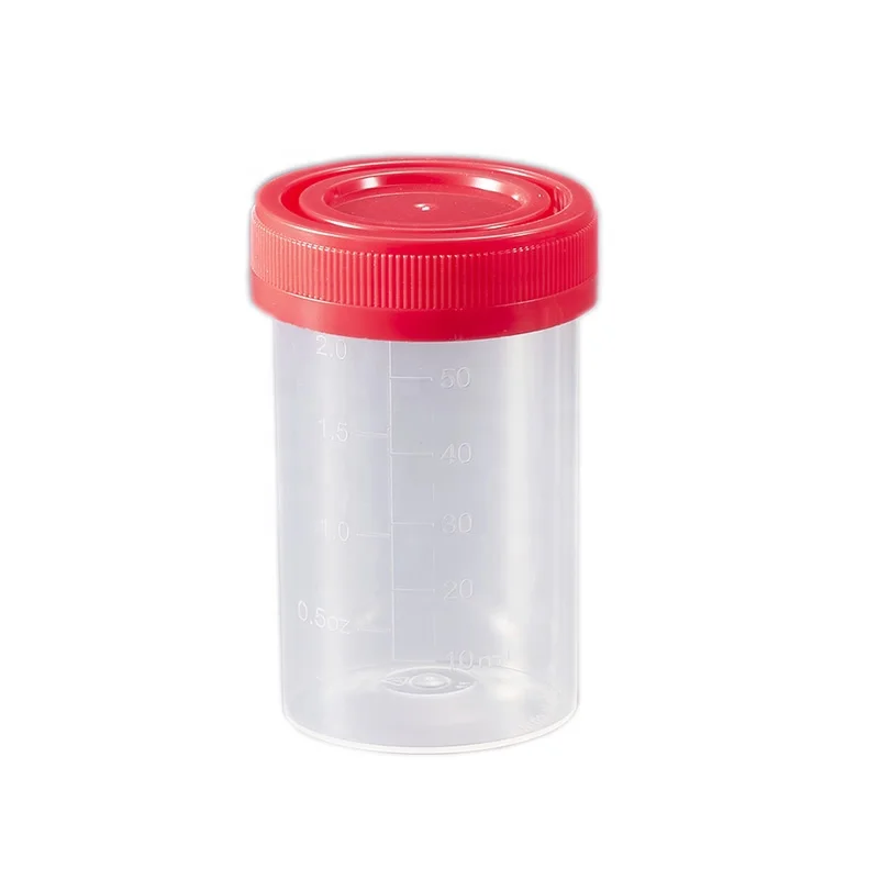 Custom Clear Security Seal PP 24 Hour Urine Collection Container 60ml Sterile Vacuum 60ml Urine Container