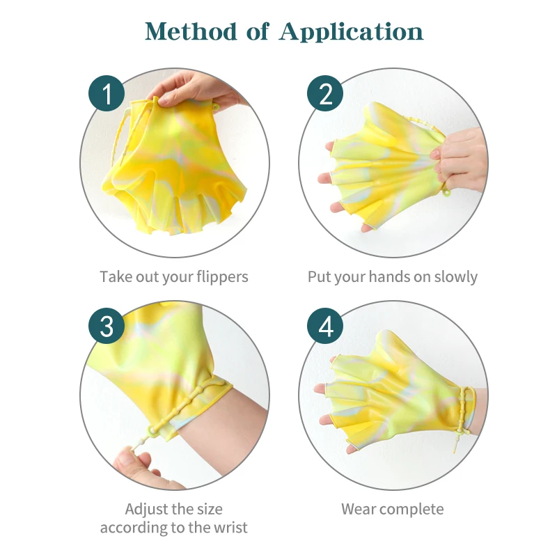 Waterproof Durable Color Silicone Diving Gloves Frog Palm Shape Outdoor Sports Swimming Gloves