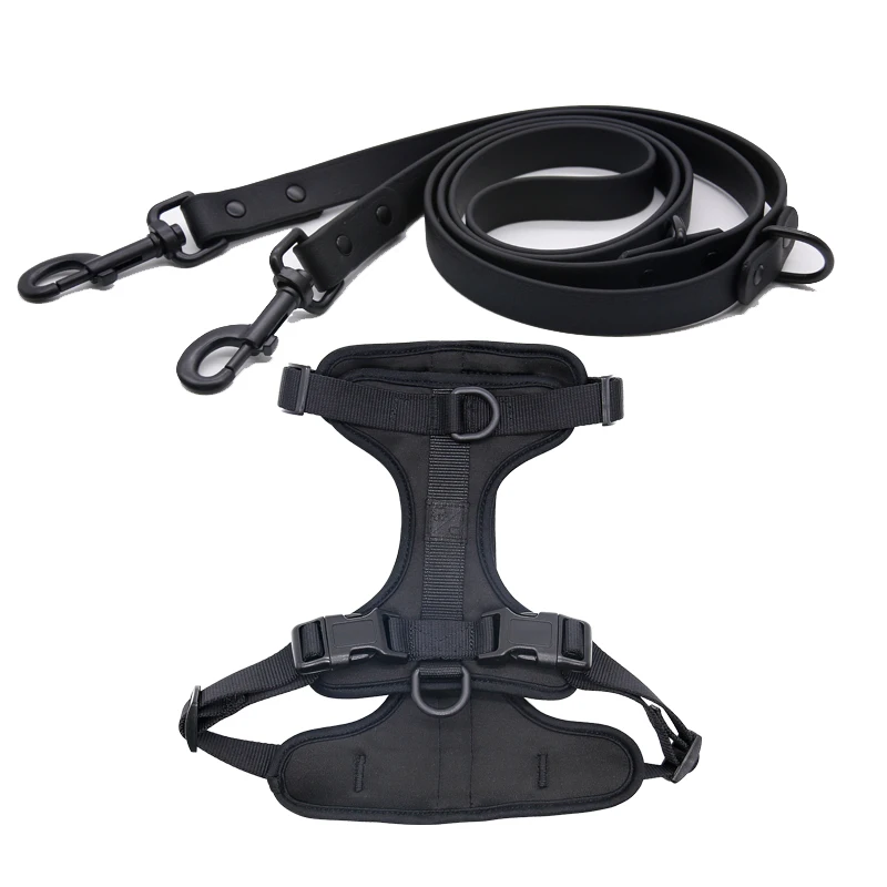 Small Dog & Cat Escape-Proof Breakaway Soft Neoprene Harness Leash Set Western Style Personalized Pattern Collar Type Collars