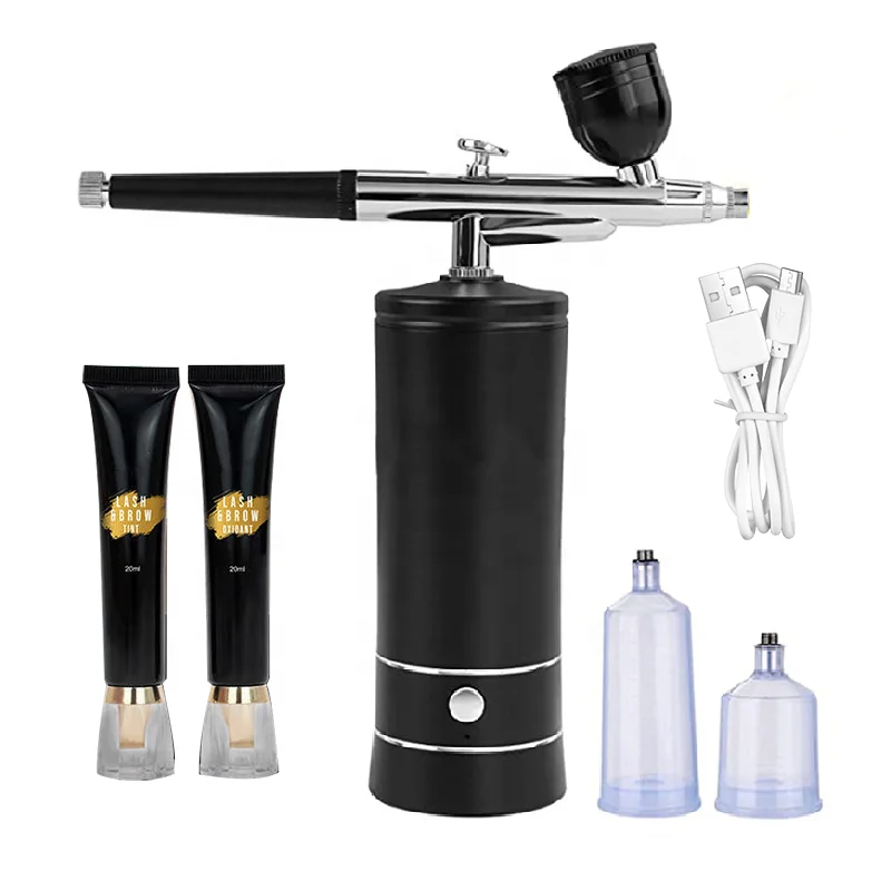 Electric Wireless Compressor Sprayer Beauty Machine Professional Tint Brow Tattoos Hydrating Airbrush Spray Gun Spray Gun Kit