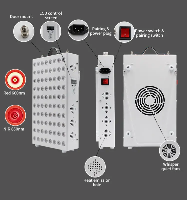 2023 Hot 660nm 850nm Red Light Therapy LED Therapy Light Pdt Machine Red Infrared Light Therapy Device