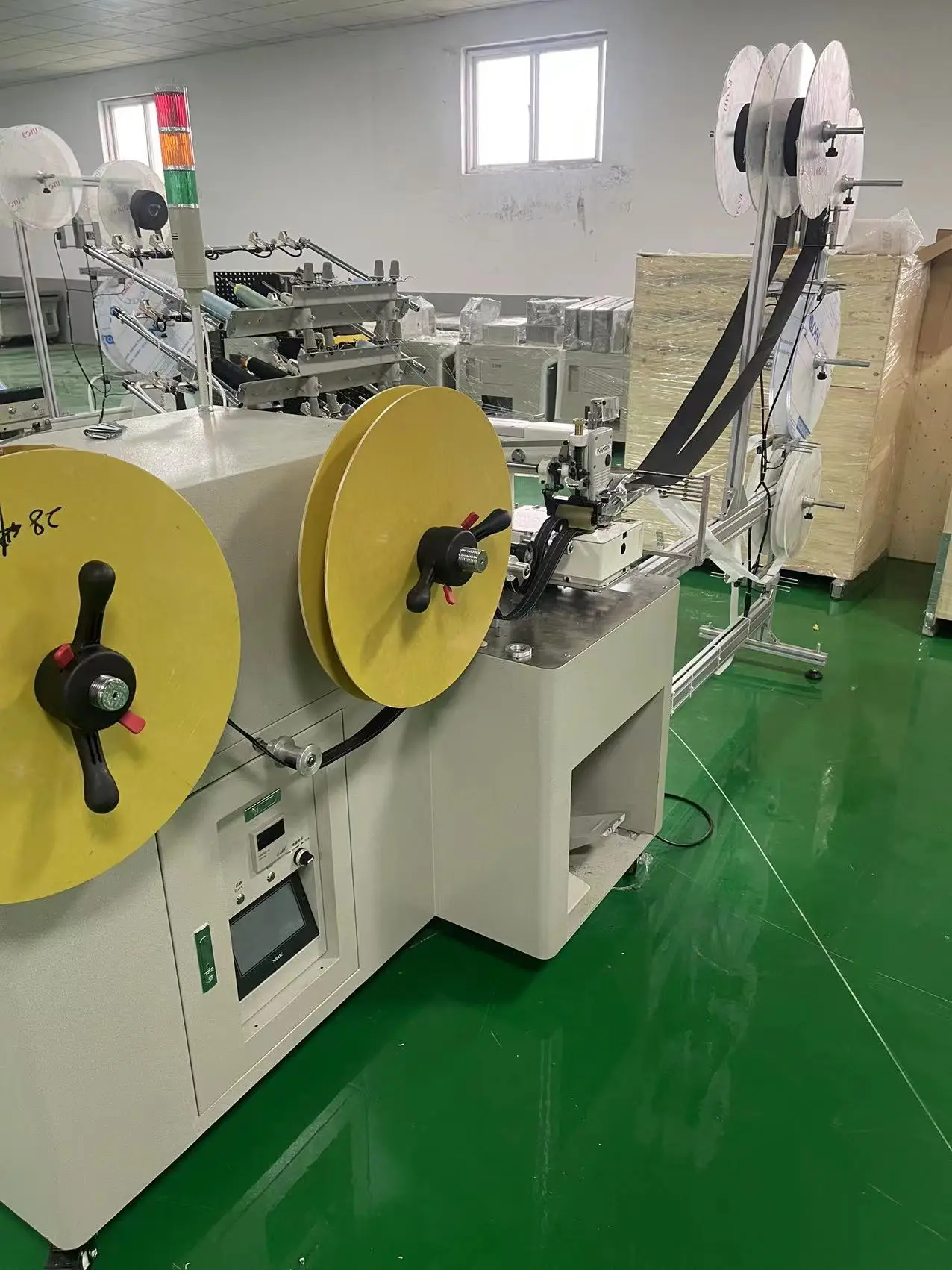 Fully Automatic Baseball Cap Hat Sweatband Making Machine for cap factory
