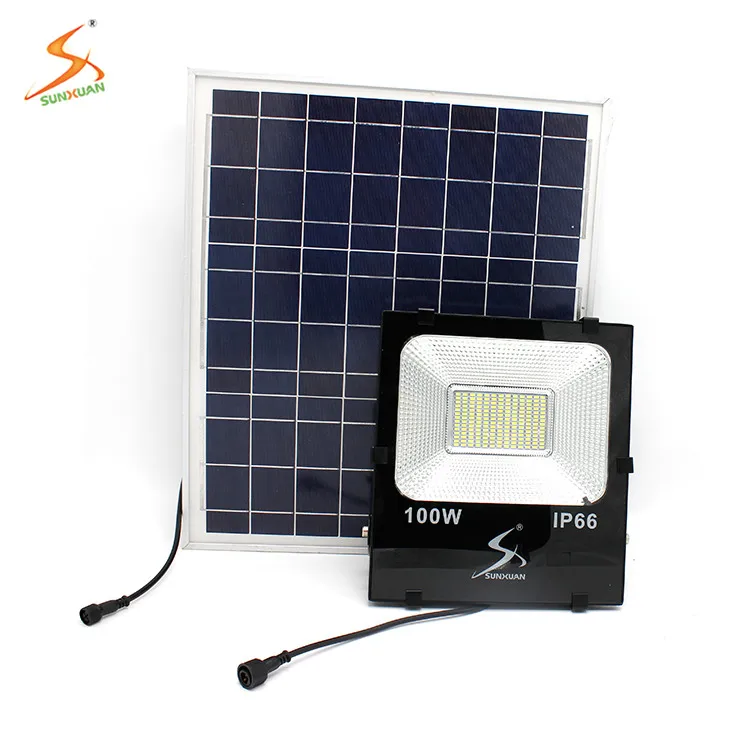 SUNXUAN High Quality Aluminum Black All In Two Split Solar Flood Light With Remote For resell Project