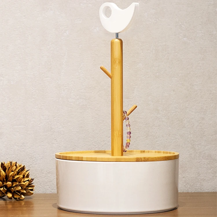 Desk Organizer Office Organizer Multi-Purpose Natural Bamboo Fiber Jewelry storage box Jewelry Organizer