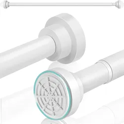 Factory Price hot sale Stainless steel expandable window flexible straight shower curtain rod tension no drill