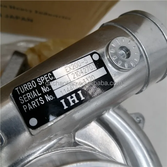 EX200-5 Excavator Engine Parts Turbocharger 6BG1 Engine Turbocharger 114400-3320