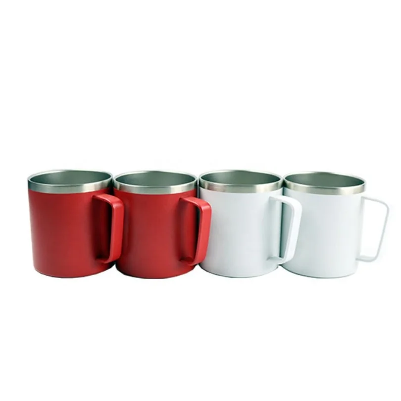 2022 Newest Fashion 12oz handmade mug stainless steel tumbler Coffee Cup Thermos With Cup Lid