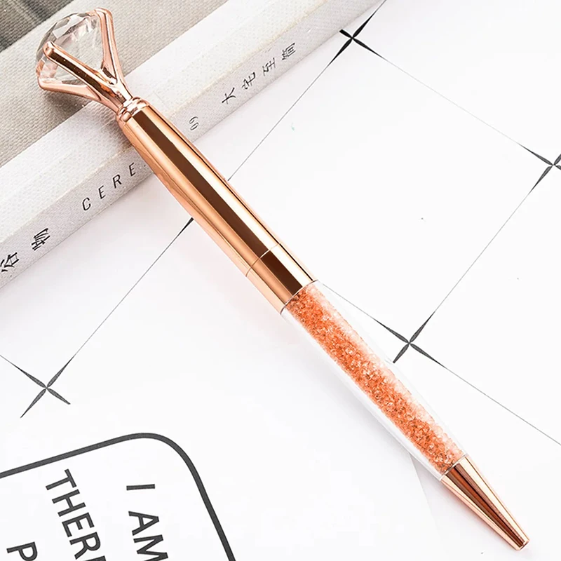 Beautiful Gift New Colorful Big Diamond Crystal Top Metal Ballpoint Pen