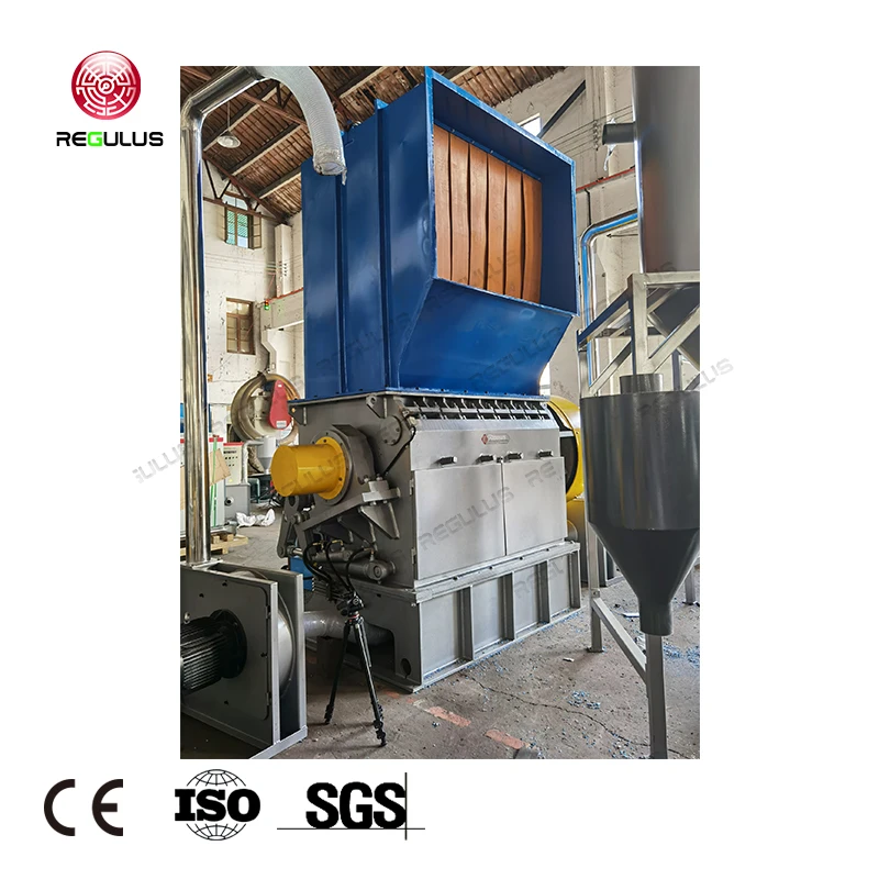 Hopper Type Automatic Plastic Films PET Bottle Basket Frames Crusher Machine