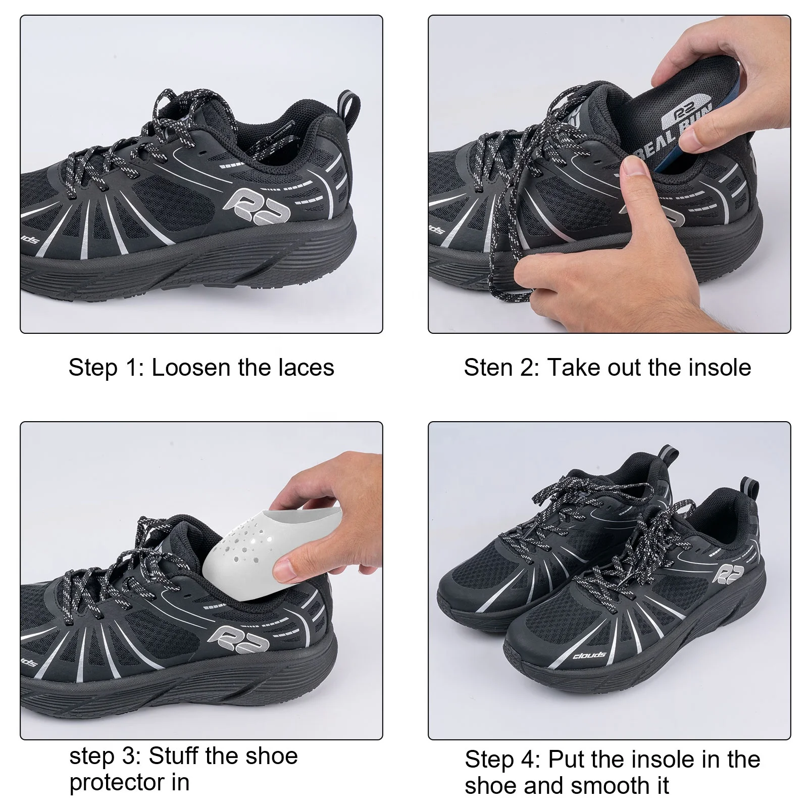 Sneakers Lightweight Keeping Shield Crease Plastic Shoes Crease Protector Against Shoe Keeper Preventer Shoe Trees