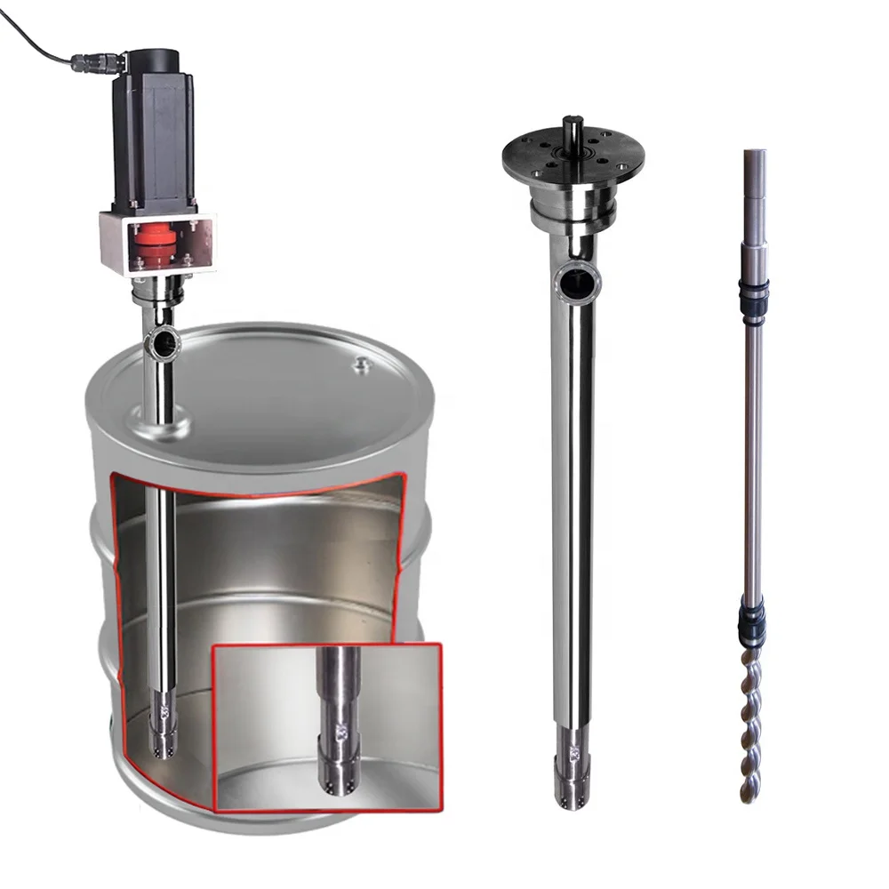Высокая вязкость SV 300000cps пищевой нержавеющей стали Электрический винтовой барабанный насос для меда, сливок, томатной пасты и т. д.