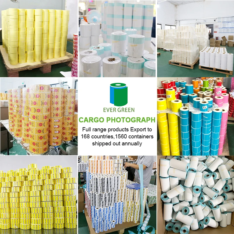 Factory Free Sample A4 A6 100*150 250 300 350 500 Per Roll Fold Label Waybill Barcode Thermal Sticker Shipping Label