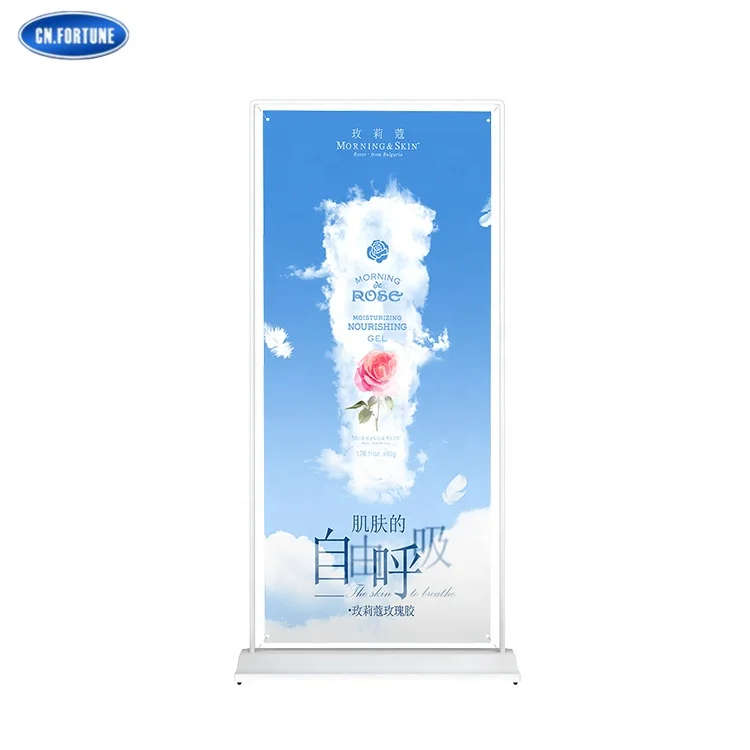 Advertising Floor Display Banner Stand Plastic Base Door Type Banner Stand