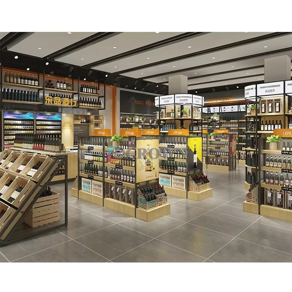 Hot Sell Design Wine Shop Luxury Nicotiana Display Shopping Mall Retail Store Mall Shop