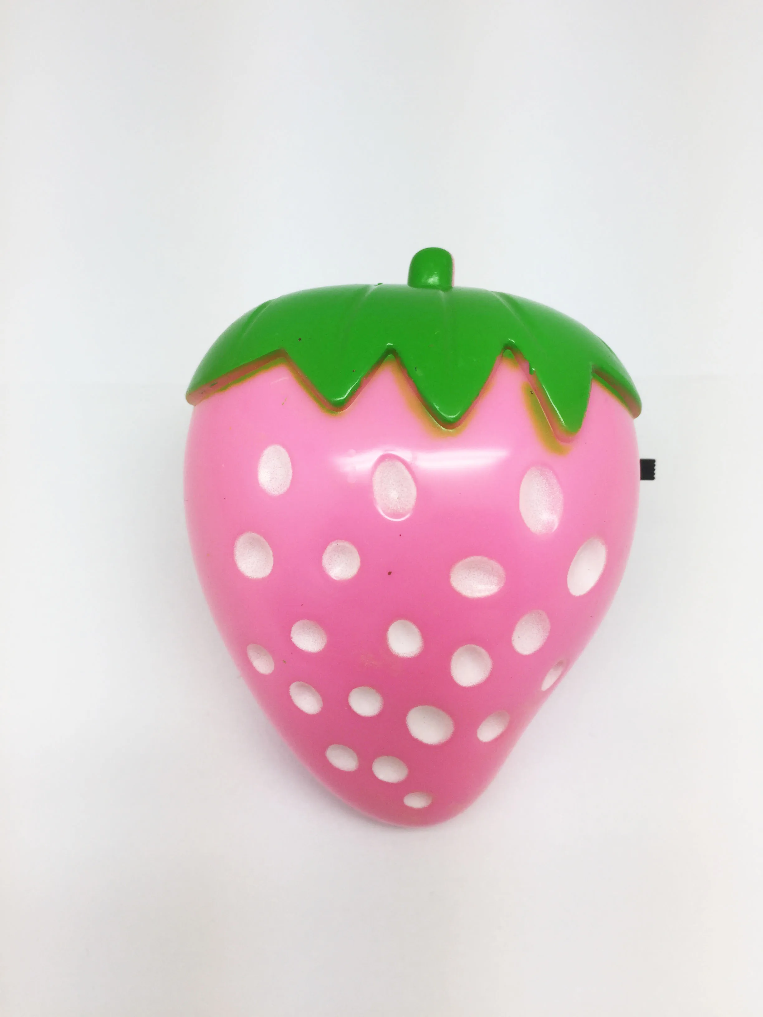 OEM W005 cartoon strawberry LED SMD mini switch plug in small wall night light lamp with 0.6W and 110V or 220V for  bedroom
