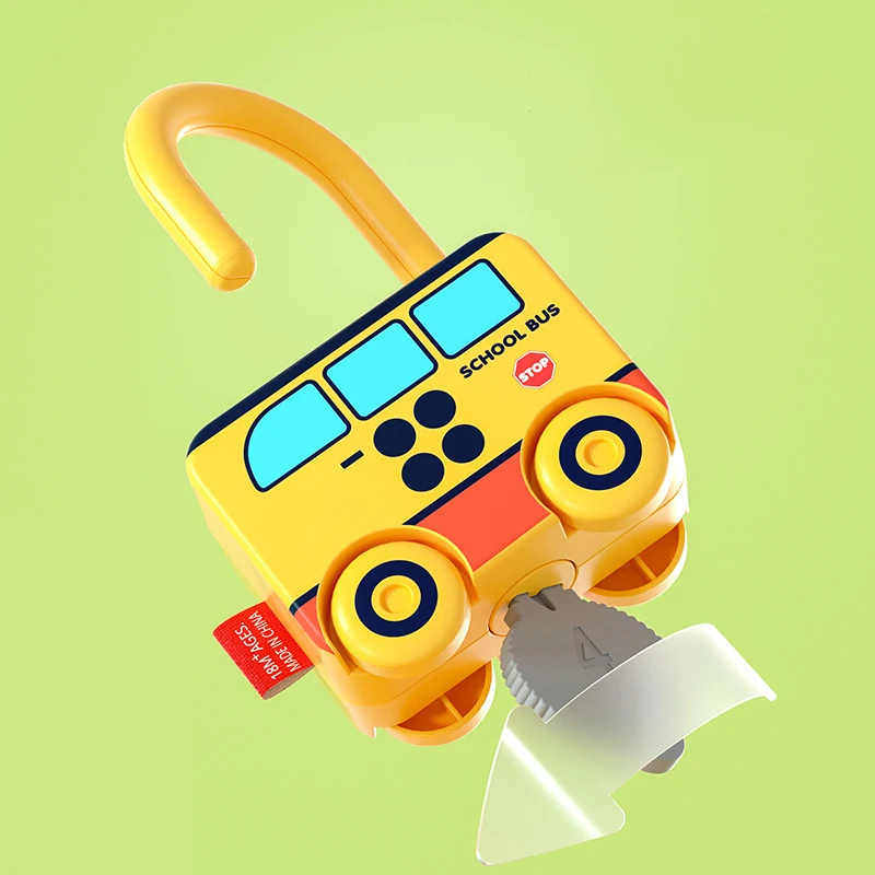 KSF Montessori Educational Toys Number Car Digital Learning Locks Toys Math Matching Unlock Teaching Aids Toys For Kids