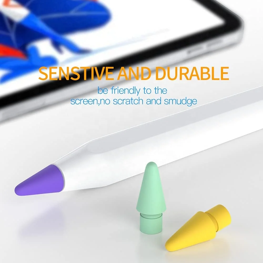 Новинка 2021, лидер продаж на Amazon, в наличии, цветные наконечники для карандашей Apple, цветные наконечники для карандашей 1-го и 2-го поколения