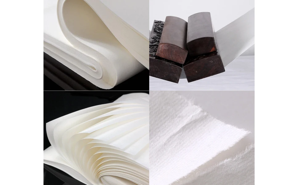Factory Chinese Calligraphy White Blank Rice/Sumi /Xuan Paper For Handwriting Ink Painting 100Sheets