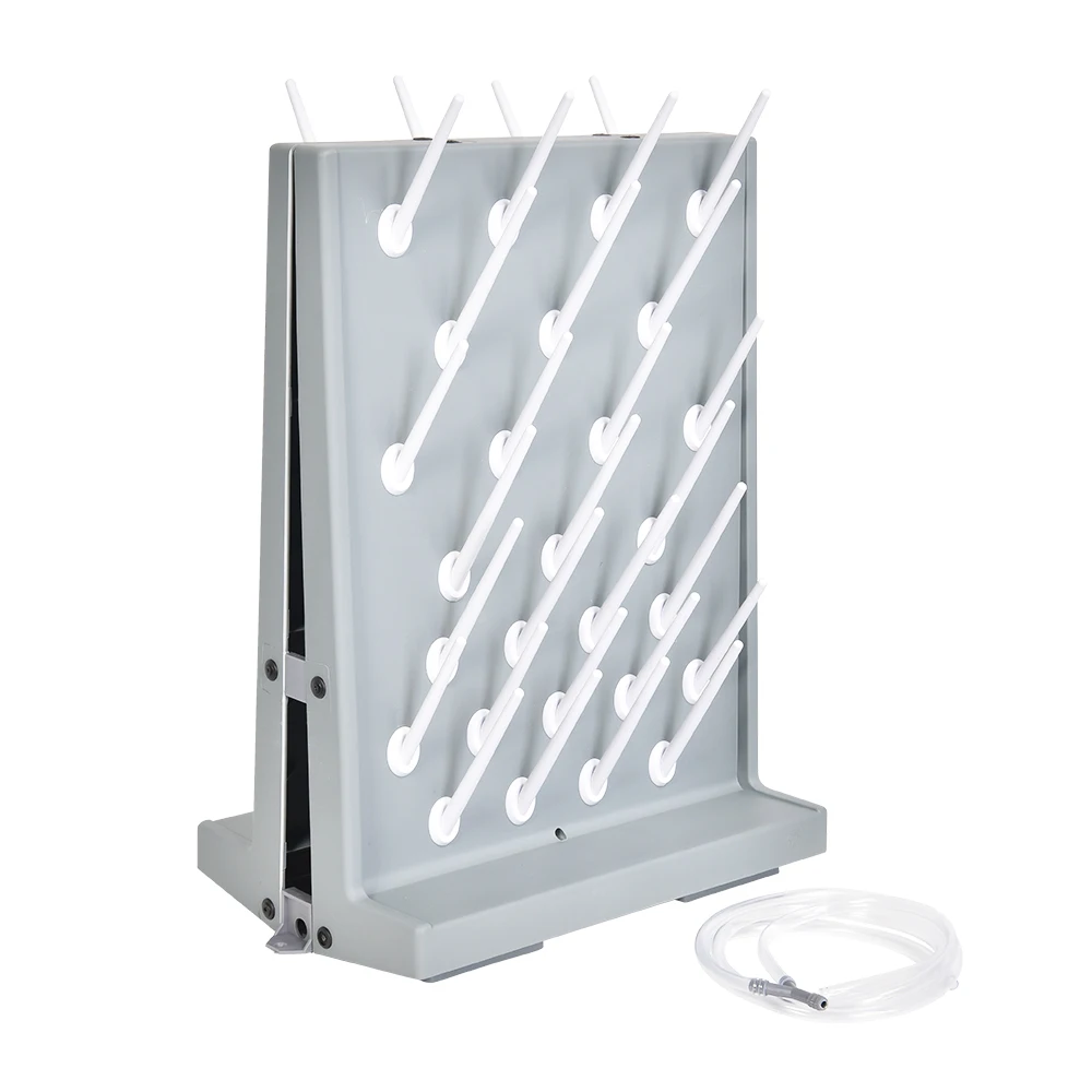High Grade Laboratory Equipment Lab PP Single Side Wall Peg Drying Rack Pegboard For Hanging Test Tubes Beakers