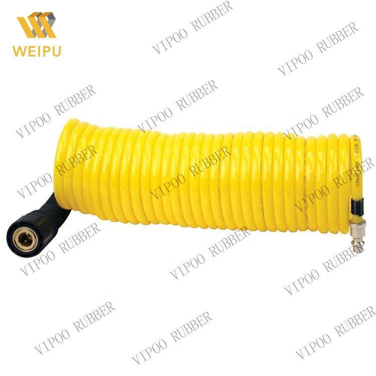 China made high quality high flexible low temperature resistance nylon PU polyurethane coil hose