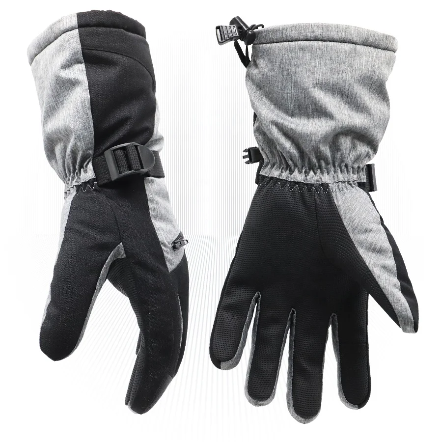 Hand back can be placed snow card warm waterproof breathable men and women ski gloves