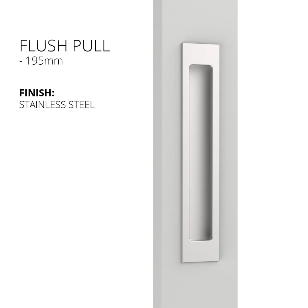 Hot sale flush hides minimalist design indoor stainless steel door flash handles hardware