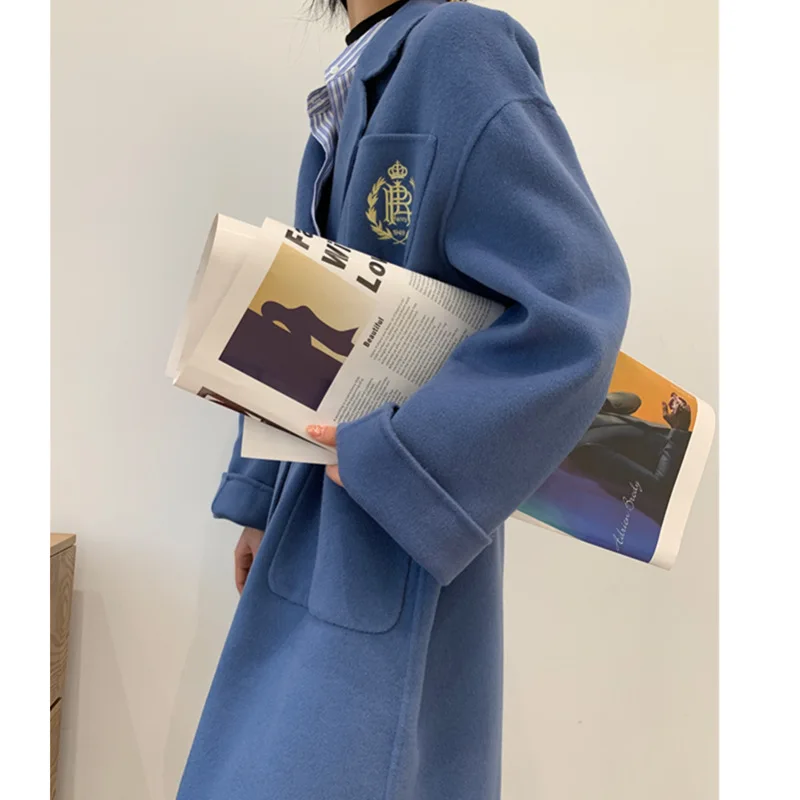 Модная зимняя одежда, пальто, женская куртка, шерстяной тренчкот, женское кашемировое шерстяное пальто