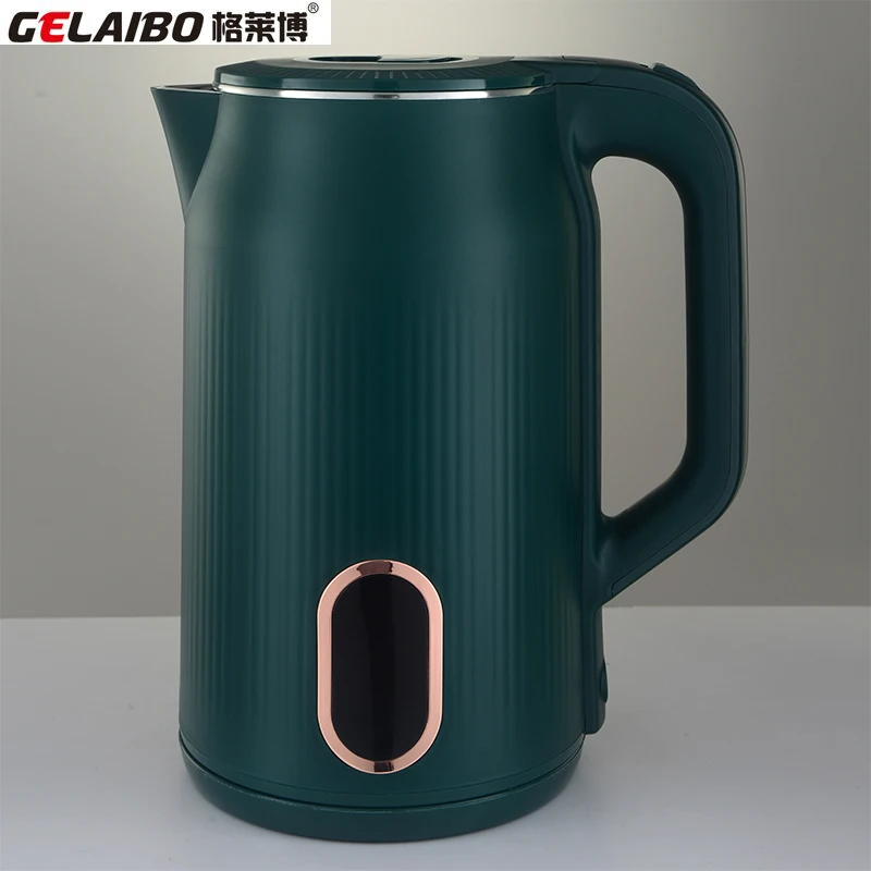 Hot Sale 220V 2.8L Green Double Layer Cordless Electric Kettle